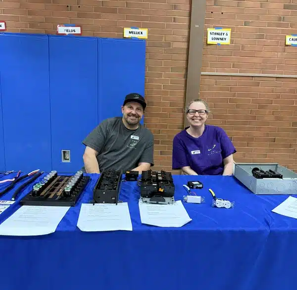 Chris and I at Career day at our kids school Fruitland Elementary School in Puyallup Wa